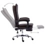 Silla de oficina de cuero sintético marrón de vidaXL, Sillas de oficina - Ref: Foro24-20353, Precio: 175,33 €, Descuento: %