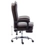 Silla de oficina de cuero sintético marrón de vidaXL, Sillas de oficina - Ref: Foro24-20353, Precio: 175,33 €, Descuento: %