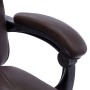 Silla de oficina de cuero sintético marrón de vidaXL, Sillas de oficina - Ref: Foro24-20353, Precio: 175,33 €, Descuento: %