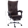 Silla de oficina de cuero sintético marrón de vidaXL, Sillas de oficina - Ref: Foro24-20353, Precio: 175,33 €, Descuento: %