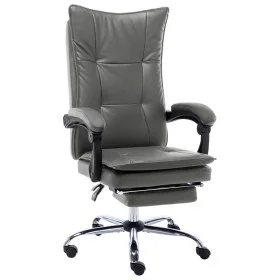 Silla de oficina de cuero sintético gris antracita de vidaXL, Sillas de oficina - Ref: Foro24-20354, Precio: 173,03 €, Descue...
