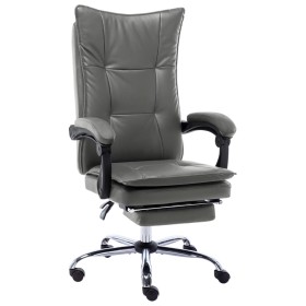 Silla de oficina de cuero sintético gris antracita de vidaXL, Sillas de oficina - Ref: Foro24-20354, Precio: 175,45 €, Descue...