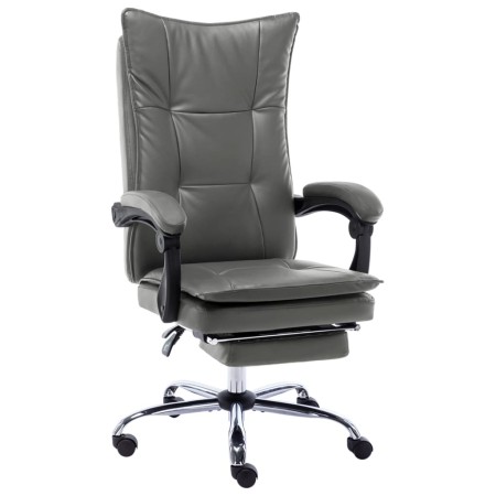 Silla de oficina de cuero sintético gris antracita de vidaXL, Sillas de oficina - Ref: Foro24-20354, Precio: 175,45 €, Descue...
