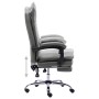 Silla de oficina de cuero sintético gris antracita de vidaXL, Sillas de oficina - Ref: Foro24-20354, Precio: 175,45 €, Descue...