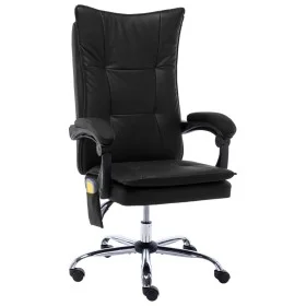 Silla de oficina de masaje de cuero sintético negra de vidaXL, Sillas de oficina - Ref: Foro24-20356, Precio: 207,33 €, Descu...