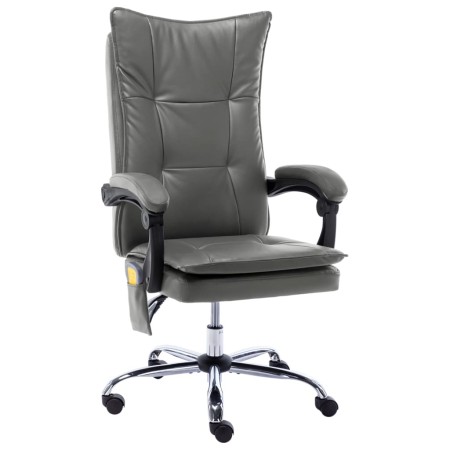 Silla de oficina de masaje de cuero sintético gris antracita de vidaXL, Sillas de oficina - Ref: Foro24-20358, Precio: 200,33...