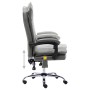 Silla de oficina de masaje de cuero sintético gris antracita de vidaXL, Sillas de oficina - Ref: Foro24-20358, Precio: 200,33...