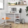 Escritorio para ordenador de MDF y metal blanco 105x55x72 cm de vidaXL, Escritorios - Ref: Foro24-20551, Precio: 74,06 €, Des...