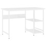 Escritorio para ordenador de MDF y metal blanco 105x55x72 cm de vidaXL, Escritorios - Ref: Foro24-20551, Precio: 74,06 €, Des...