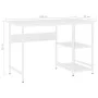Escritorio para ordenador de MDF y metal blanco 105x55x72 cm de vidaXL, Escritorios - Ref: Foro24-20551, Precio: 73,22 €, Des...