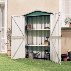 Cobertizo de jardín acero galvanizado verde 116x45x175cm de vidaXL, Cobertizos - Ref: Foro24-46301, Precio: 134,42 €, Descuen...