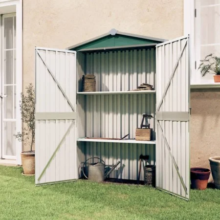 Green galvanized steel garden shed 116x45x175cm by vidaXL, Sheds - Ref: Foro24-46301, Price: 131,87 €, Discount: %