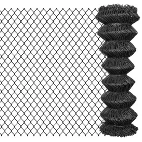 Valla de tela metálica acero gris 25x1,25 m de vidaXL, Paneles de vallas - Ref: Foro24-142430, Precio: 93,36 €, Descuento: %