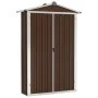 Cobertizo de jardín acero galvanizado marrón 116x45x175 cm de vidaXL, Cobertizos - Ref: Foro24-46304, Precio: 119,86 €, Descu...