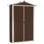 Cobertizo de jardín acero galvanizado marrón 116x45x175 cm de vidaXL, Cobertizos - Ref: Foro24-46304, Precio: 122,63 €, Descu...