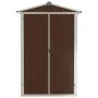 Cobertizo de jardín acero galvanizado marrón 116x45x175 cm de vidaXL, Cobertizos - Ref: Foro24-46304, Precio: 119,86 €, Descu...