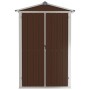 Cobertizo de jardín acero galvanizado marrón 116x45x175 cm de vidaXL, Cobertizos - Ref: Foro24-46304, Precio: 122,63 €, Descu...