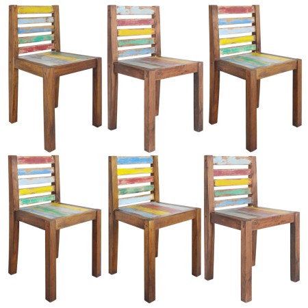 Sillas de comedor 6 unidades madera maciza reciclada de vidaXL, Sillas de comedor - Ref: Foro24-3082891, Precio: 453,23 €, De...