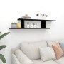 Estante de pared para TV madera contrachapada negro 125x18x23cm de vidaXL, Estantes y estanterías - Ref: Foro24-806990, Preci...