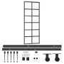 Puerta corredera con herrajes ESG vidrio y aluminio 76x205 cm de vidaXL, Puertas - Ref: Foro24-3081957, Precio: 241,53 €, Des...