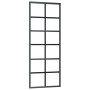 Puerta corredera con herrajes ESG vidrio y aluminio 76x205 cm de vidaXL, Puertas - Ref: Foro24-3081957, Precio: 237,87 €, Des...