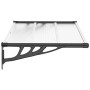 Marquesina puerta policarbonato negro y transparente 122x90 cm en Toldos | Comprar online en Foru.es