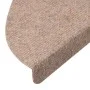 Alfombrilla autoadhesiva de escalera 15 uds beige 56x17x3 cm de vidaXL, Alfombrillas para escalones - Ref: Foro24-136388, Pre...