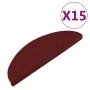 Alfombrilla autoadhesiva escalera 15 uds 56x17x3 cm roja de vidaXL, Alfombrillas para escalones - Ref: Foro24-136392, Precio:...