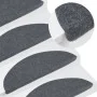 Alfombrilla autoadhesiva de escalera 15 uds gris 65x22,5x3,5 cm de vidaXL, Alfombrillas para escalones - Ref: Foro24-136397, ...