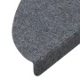 Alfombrilla autoadhesiva de escalera 15 uds gris 65x22,5x3,5 cm de vidaXL, Alfombrillas para escalones - Ref: Foro24-136397, ...