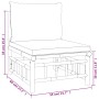 Set de muebles de jardín 4 piezas bambú con cojines gris oscuro en Conjuntos de jardín | Comprar online en Foru.es
