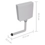 Cisterna de inodoro con entrada de agua inferior gris 3/6 L de vidaXL, Cisternas del inodoro - Ref: Foro24-148008, Precio: 43...