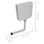 Cisterna de inodoro con entrada de agua inferior gris 3/6 L de vidaXL, Cisternas del inodoro - Ref: Foro24-148008, Precio: 37...
