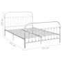Estructura de cama de metal blanco 160x200 cm de vidaXL, Camas y somieres - Ref: Foro24-284496, Precio: 171,80 €, Descuento: %