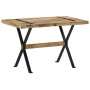 Mesa de comedor madera de mango rugosa 120x60x76 cm de vidaXL, Mesas de cocina y de comedor - Ref: Foro24-321604, Precio: 205...