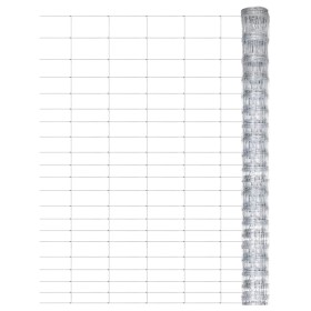 Valla de jardín de acero galvanizado plateado 50x1,25 m de vidaXL, Paneles de vallas - Ref: Foro24-149504, Precio: 139,43 €, ...