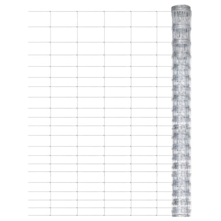 Valla de jardín de acero galvanizado plateado 50x1,25 m de vidaXL, Paneles de vallas - Ref: Foro24-149504, Precio: 139,43 €, ...