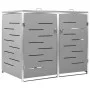Cobertizo para dos contenedores basura acero 138x77,5x112,5 cm de vidaXL, Soportes para contenedores de residuos - Ref: Foro2...