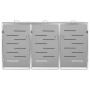 Cobertizo para tres contenedores basura acero 207x77,5x112,5 cm de vidaXL, Soportes para contenedores de residuos - Ref: Foro...