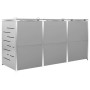 Cobertizo para tres contenedores basura acero 207x77,5x112,5 cm de vidaXL, Soportes para contenedores de residuos - Ref: Foro...