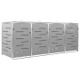 Cobertizo para 4 contenedores basura acero 276,5x77,5x112,5 cm de vidaXL, Soportes para contenedores de residuos - Ref: Foro2...