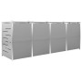 Cobertizo para 4 contenedores basura acero 276,5x77,5x112,5 cm de vidaXL, Soportes para contenedores de residuos - Ref: Foro2...