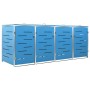 Cobertizo para 4 contenedores basura acero 276,5x77,5x112,5 cm de vidaXL, Soportes para contenedores de residuos - Ref: Foro2...