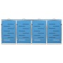 Cobertizo para 4 contenedores basura acero 276,5x77,5x112,5 cm de vidaXL, Soportes para contenedores de residuos - Ref: Foro2...