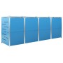 Cobertizo para 4 contenedores basura acero 276,5x77,5x112,5 cm de vidaXL, Soportes para contenedores de residuos - Ref: Foro2...