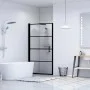 Puerta de ducha de vidrio templado negro 100x178 cm de vidaXL, Puertas de ducha - Ref: Foro24-146885, Precio: 188,93 €, Descu...