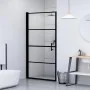 Puerta de ducha de vidrio templado negro 100x178 cm de vidaXL, Puertas de ducha - Ref: Foro24-146885, Precio: 188,93 €, Descu...