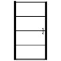 Puerta de ducha de vidrio templado negro 100x178 cm de vidaXL, Puertas de ducha - Ref: Foro24-146885, Precio: 192,01 €, Descu...