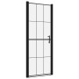 Puerta de ducha de vidrio templado negro 91x195 cm de vidaXL, Puertas de ducha - Ref: Foro24-148888, Precio: 214,21 €, Descue...