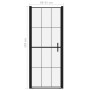 Puerta de ducha de vidrio templado negro 91x195 cm de vidaXL, Puertas de ducha - Ref: Foro24-148888, Precio: 214,21 €, Descue...